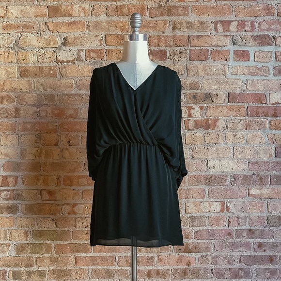 New w/o Tag Black Drape Dress - Picture 1 of 12